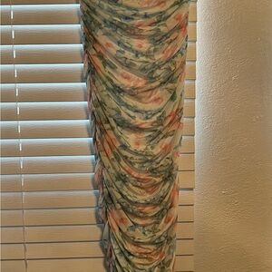 Floral Ruched Curtain Panel